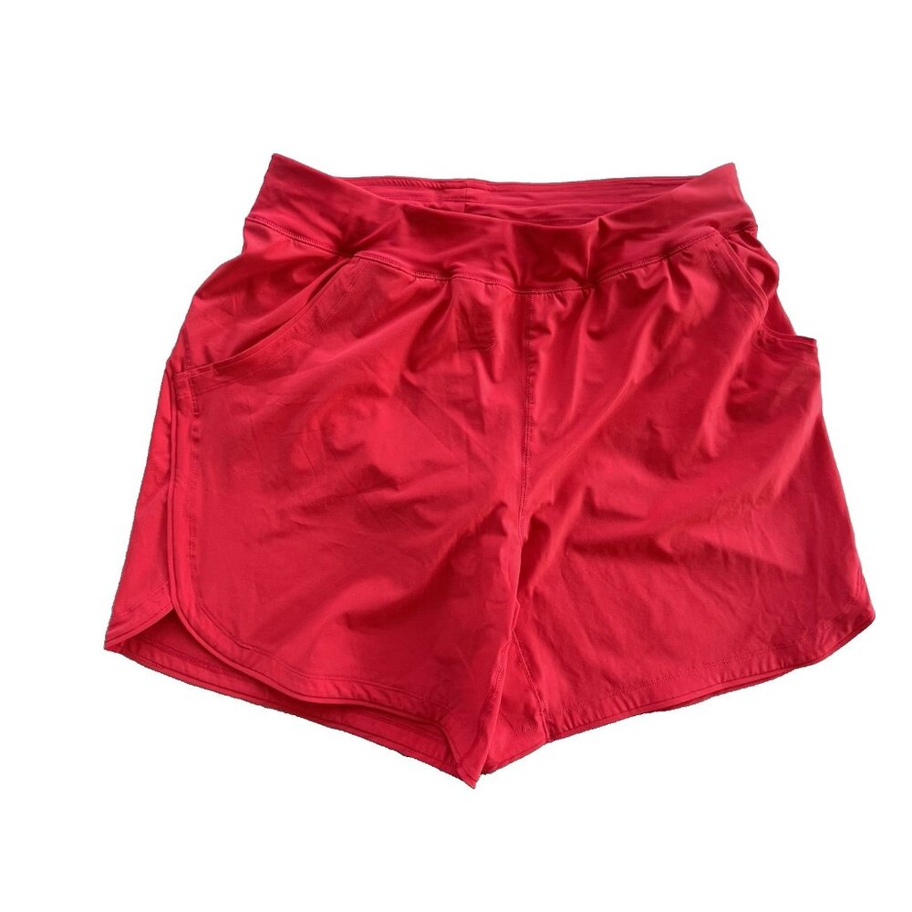 Lands End Swim Shorts Womens Red Size 18W Quick Dry Stretch Pockets